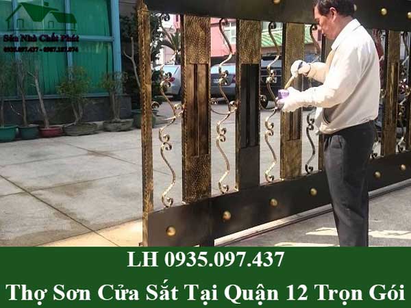 Thợ sơn cửa sắt tại quận 12 trọn gói