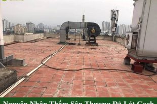 Nguyên nhân thấm sân thượng đã lát gạch