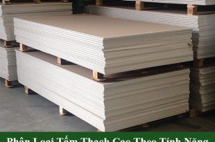 Phân loại tấm thạch cao theo tính năng