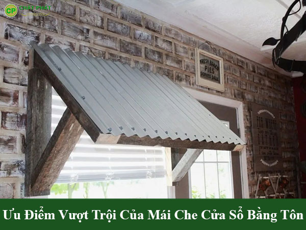 Ưu điểm vượt trội của mái che cửa sổ bằng tôn