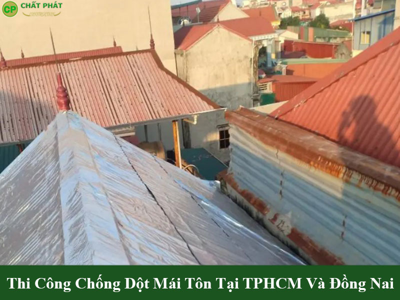 Hình ảnh chống dột mái tôn hoàn thiện đẹp chắc chắn