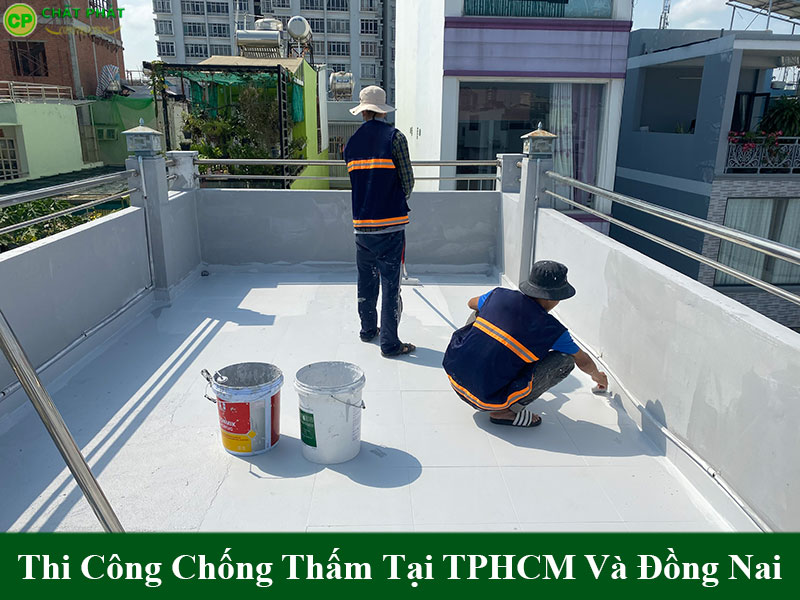 Hình ảnh về vật liệu sơn chống thấm thi công thực tế