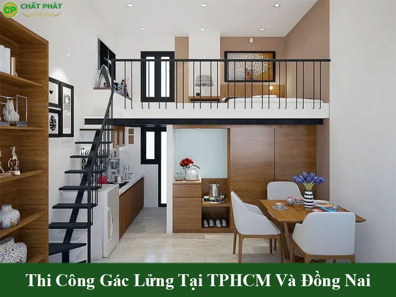 Mẫu gác lửng đẹp đơn giản, sang trọng