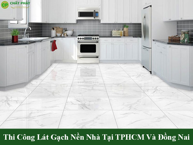 Mẫu gạch lát nền nhà 60x60 màu trắng vân đá