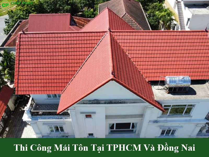Mẫu mái tôn giả ngói đẹp màu đỏ truyền thống