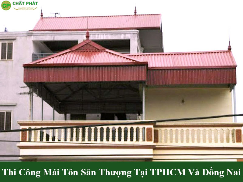 Mẫu mái tôn sân thượng thông dụng nhất 