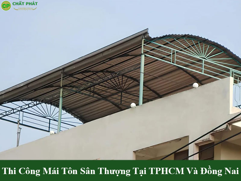 Mẫu mái tôn sân thượng đẹp được ưa chuộng nhất