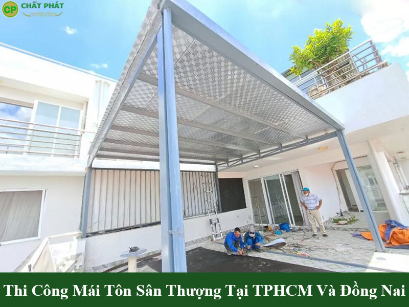 Mẫu mái tôn sân thượng cao cấp giá rẻ 