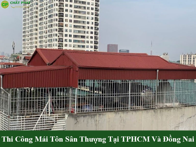 Mẫu mái tôn sân thượng cao cấp phổ biến