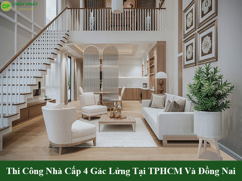 Mẫu gác lửng nhà cấp 4 hiện đại