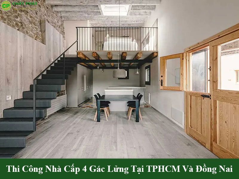 Mẫu nhà cấp 4 gác lửng đẹp đơn giản