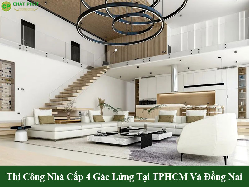 Mẫu gác lửng nhà cấp 4 sang trọng