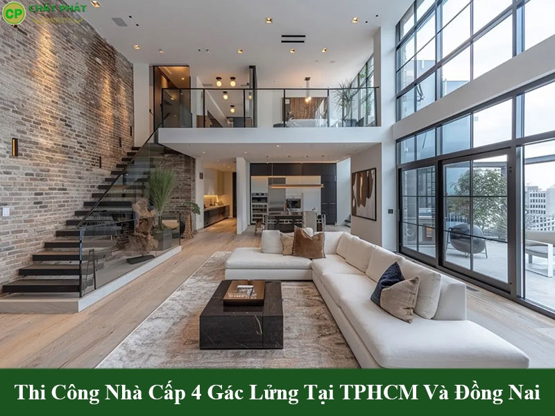 Mẫu nhà cấp 4 gác lửng đẹp tiện nghi