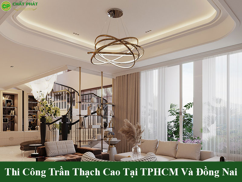 Mẫu trần thạch cao giật cấp ấn tượng