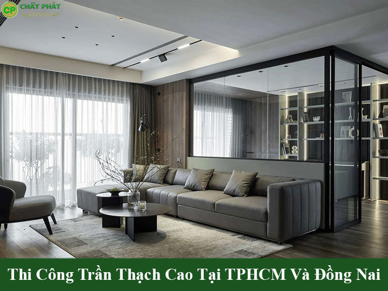 Mẫu trần thạch cao phòng khách đẹp giật cấp