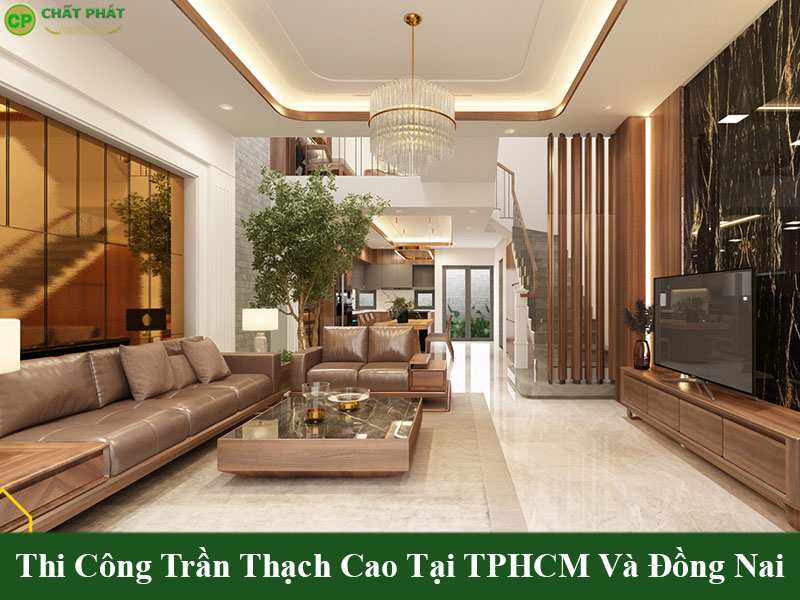 Mẫu trần thạch cao phòng khách hiện đại cao cấp