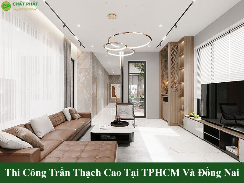 Mẫu trần thạch cao phòng khách hiện đại xu hướng mới
