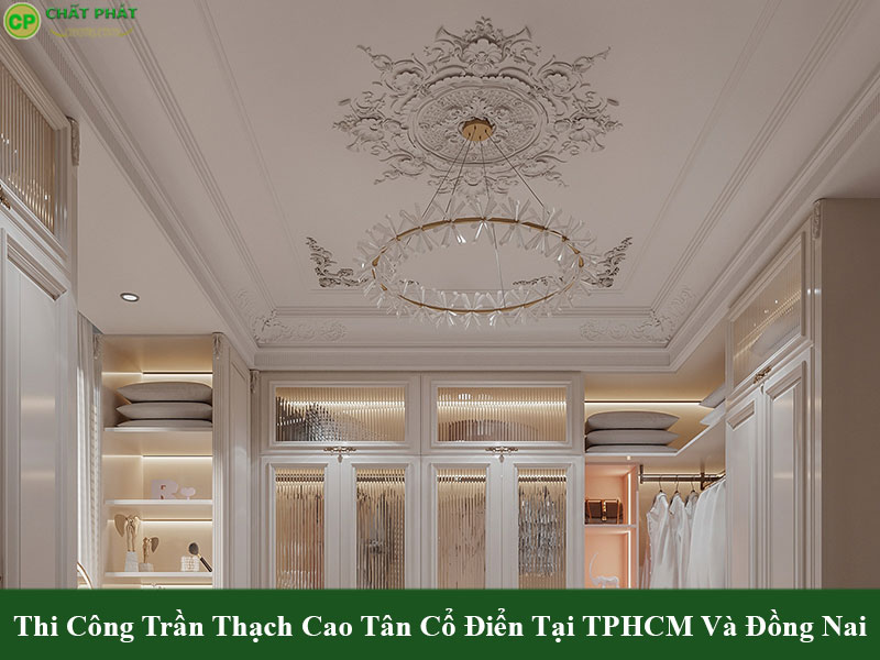 Mẫu trần thạch cao tân cổ điển đẹp ấn tượng 