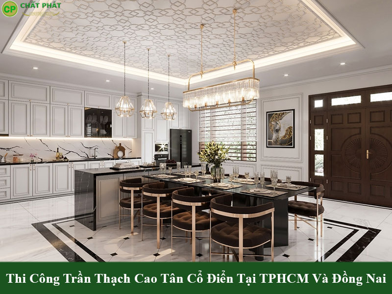 Mẫu trần thạch cao tân cổ điển đẹp đẳng cấp 