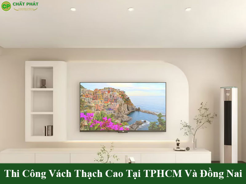 Mẫu vách thạch cao đẹp và hiện đại cho căn hộ chung cư